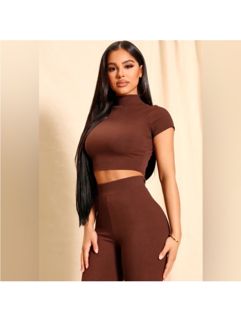 Fashion Nova Ribbed High-Waisted Leggings